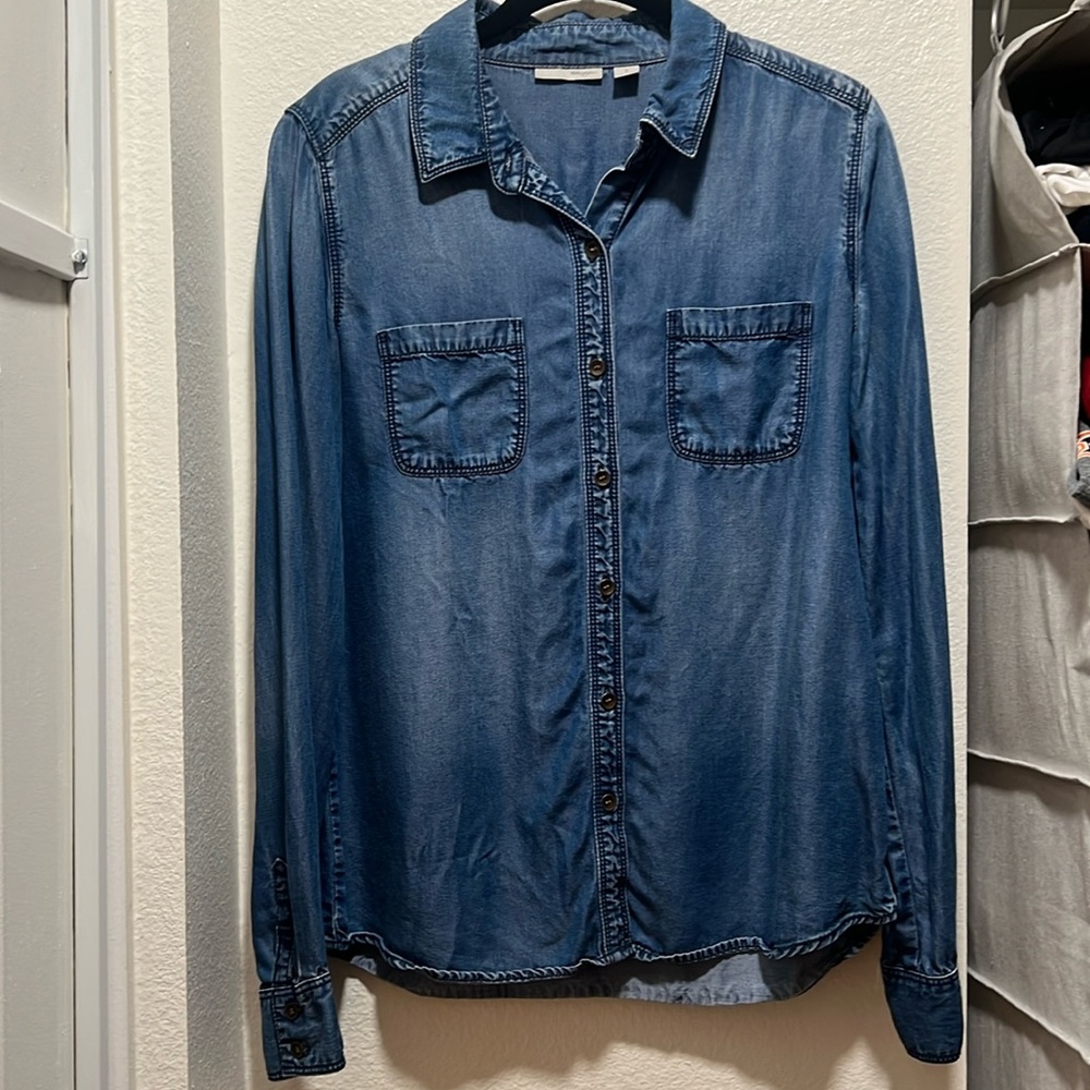 Halogen Chambray Button Up Top - image 1